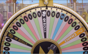 Monopoly Live wheel segments numbers 1 2 5 10 bonus rounds chance